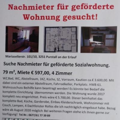 Suche Nachmieter für geförderte Wohnung - thumb