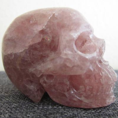Kristallschädel - Erdbeerquarz - Südafrika - Naturstein - Skull - thumb