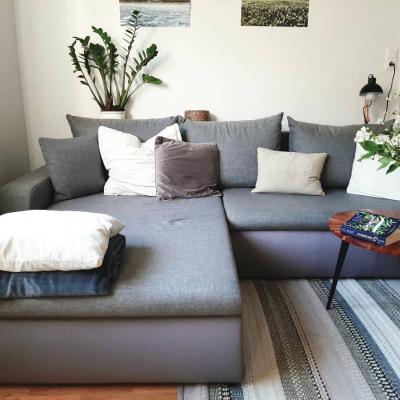 Ecksofa, mittleres Anthrazit-Grau - thumb