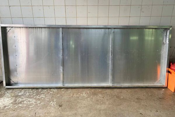 2 Stck. Werbetafeln aus Aluminium mit Beleuchtung