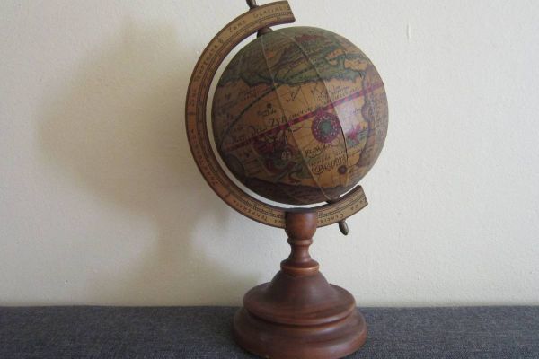 Alter Globus - Erdkugel - Vintage - Gesamthöhe: 28cm