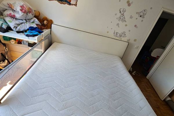 Boxspringbett 180x200 Lederlook inkl. Topper