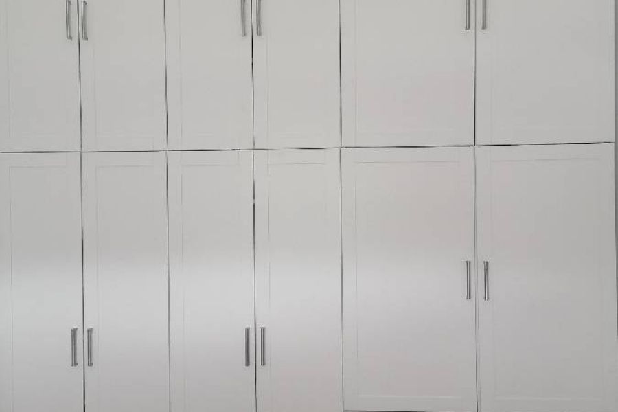 IKEA Schrankwand Platsa Korpus mit Sannidal Türen - Bild 1