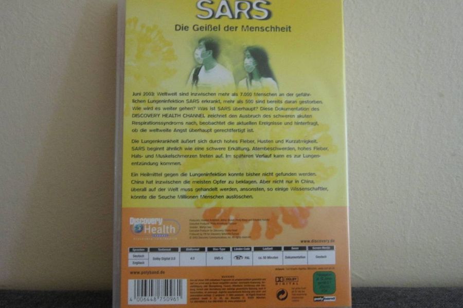 SARS - Die Geißel der Menschheit - Doku Dvd - Bild 2