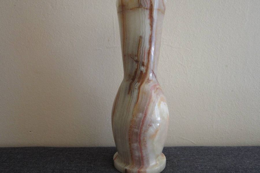 Onyx Vase - Höhe: 21cm - Onyx Marmor - schwer - Bild 1