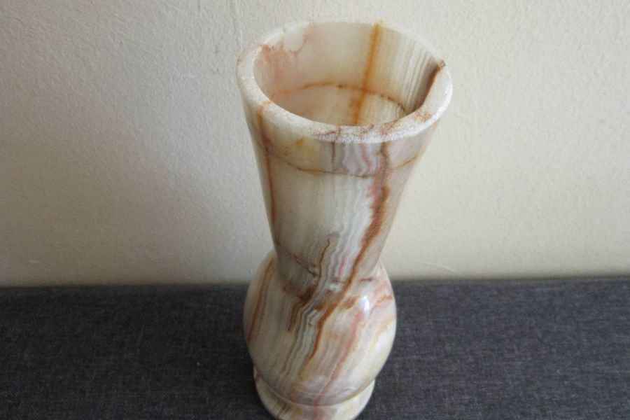 Onyx Vase - Höhe: 21cm - Onyx Marmor - schwer - Bild 2