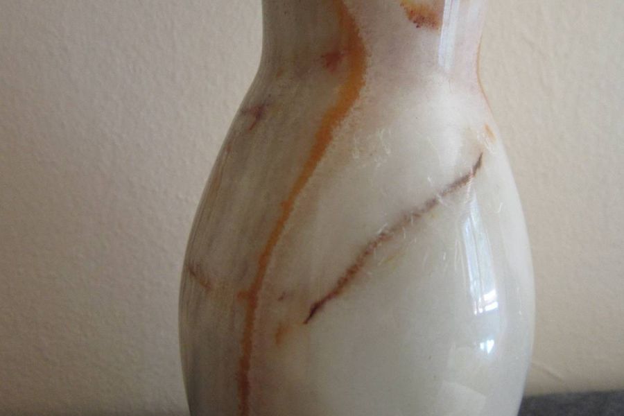 Onyx Vase - Höhe: 21cm - Onyx Marmor - schwer - Bild 4