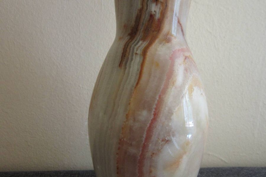 Onyx Vase - Höhe: 21cm - Onyx Marmor - schwer - Bild 5