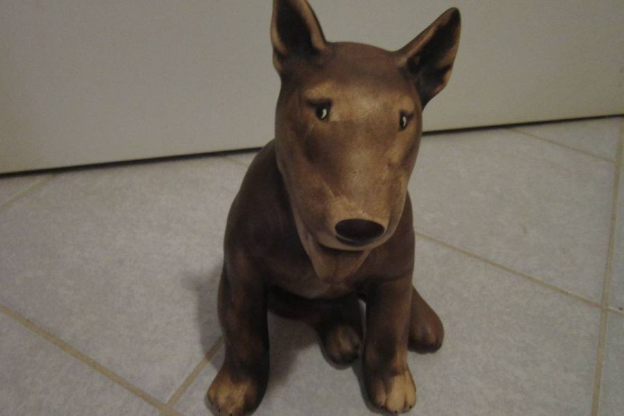 Britisch Bullterrier - Keramik - Figur - Statue - Höhe: 25cm - Hund - Bild 1