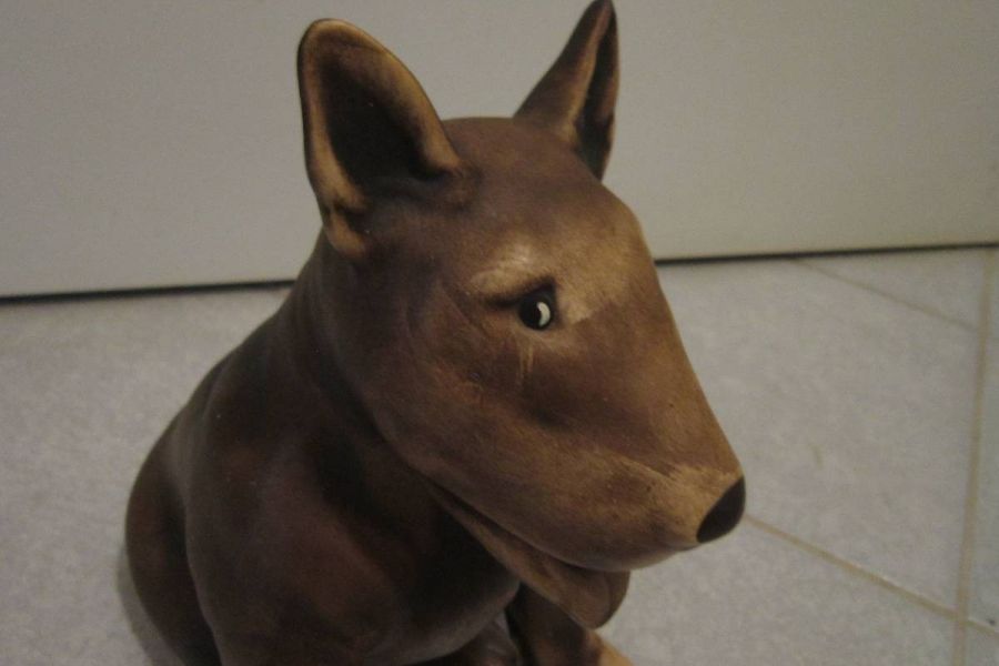 Britisch Bullterrier - Keramik - Figur - Statue - Höhe: 25cm - Hund - Bild 3