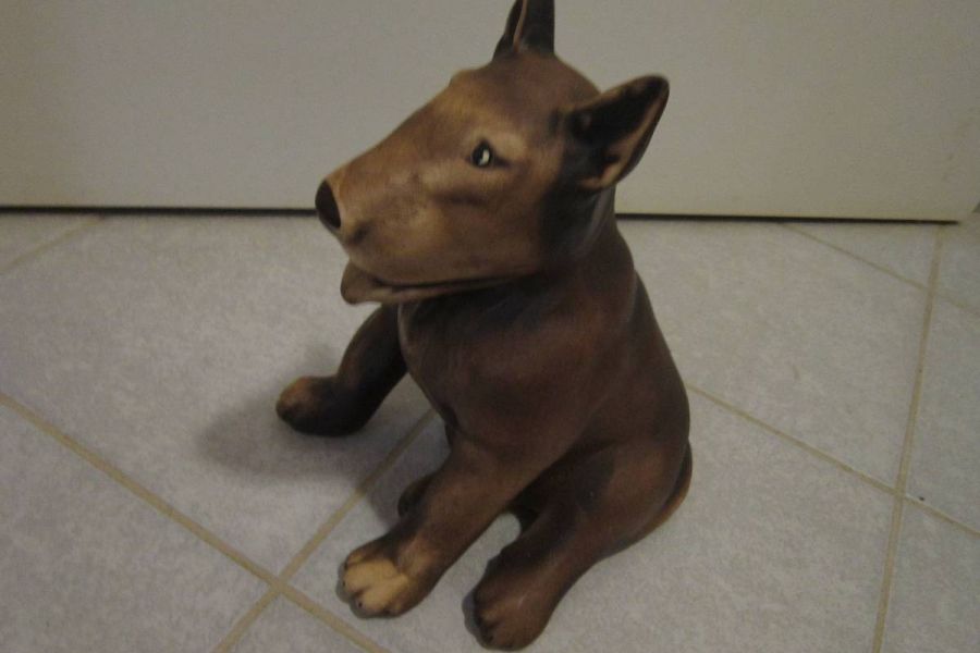Britisch Bullterrier - Keramik - Figur - Statue - Höhe: 25cm - Hund - Bild 4
