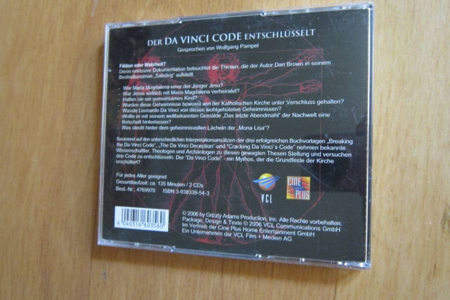 Der Davinci Code - Dan Brown -  Hörbuch -  2 Cd´s - Bild 2