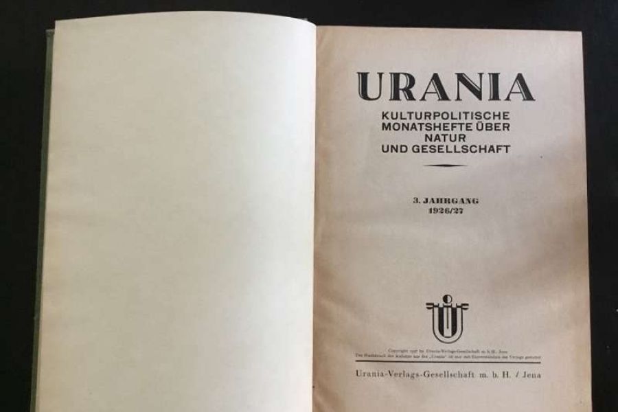 Urania. Kulturpolitische Monatshefte 1926/27 - Bild 2
