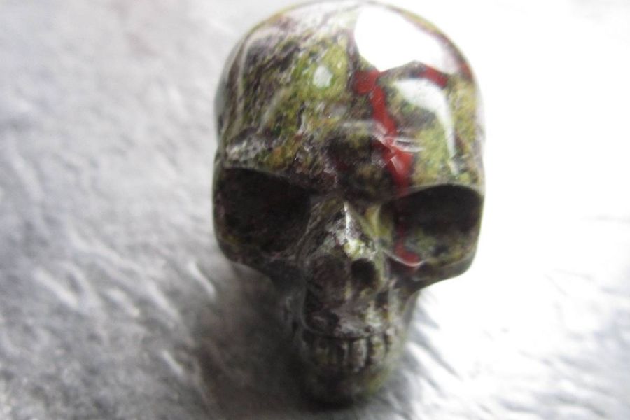 Drachenblut Jaspis Skull - Kristallschädel - Kunsthandwerk - Bild 5