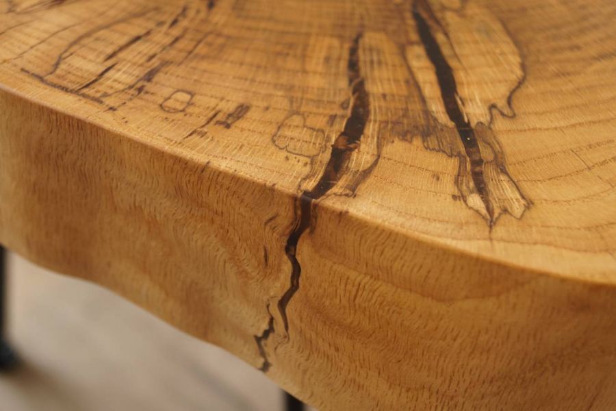 Einzigartiger Holztisch aus Eiche mit Epoxyharz Unikat - Bild 4