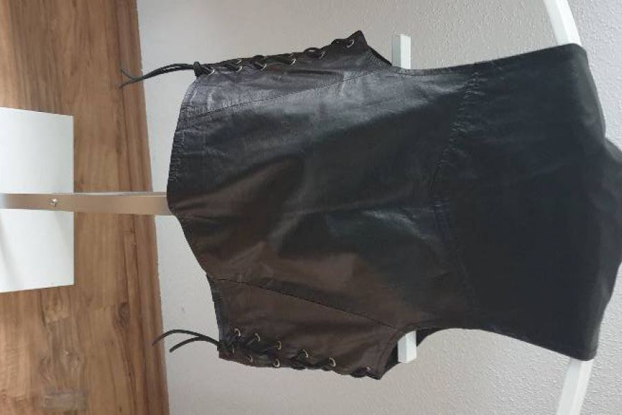 Biker Leder Weste Größe M aus Rinderleder - Bild 2