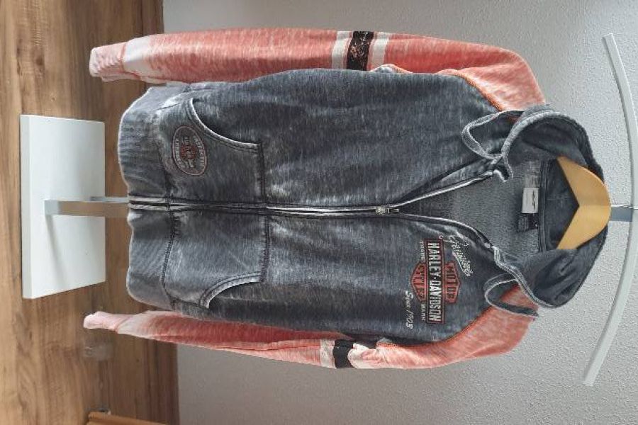 Damen Harley Biker Genuine Hoodie Weste Gr. L - Bild 1