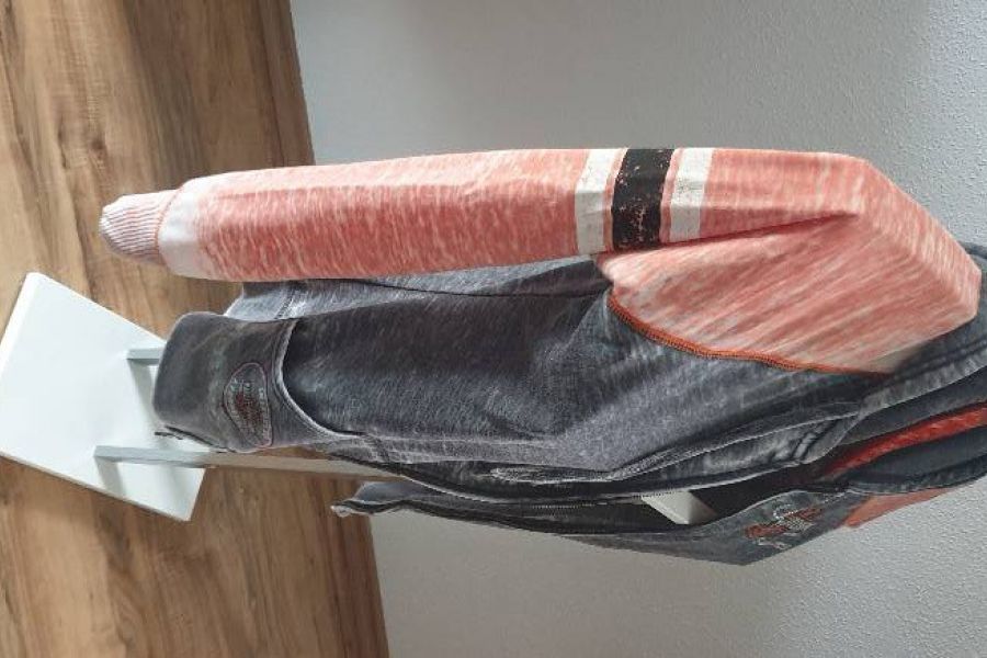Damen Harley Biker Genuine Hoodie Weste Gr. L - Bild 3