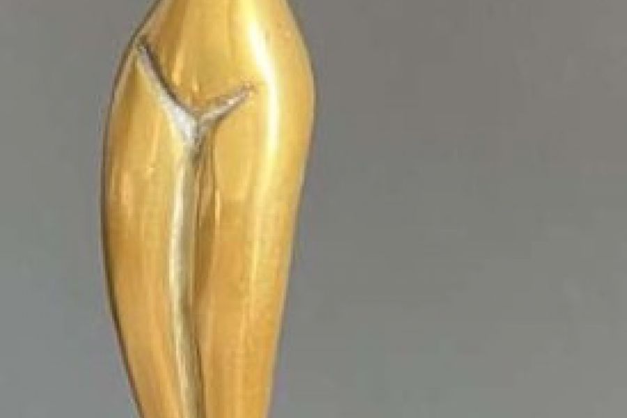 Statue einer Frau, Messing - Bild 3