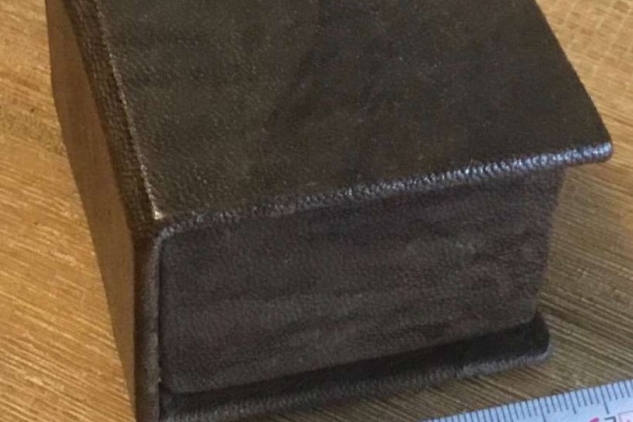 Alte kleine Leder Schatulle - Bild 5