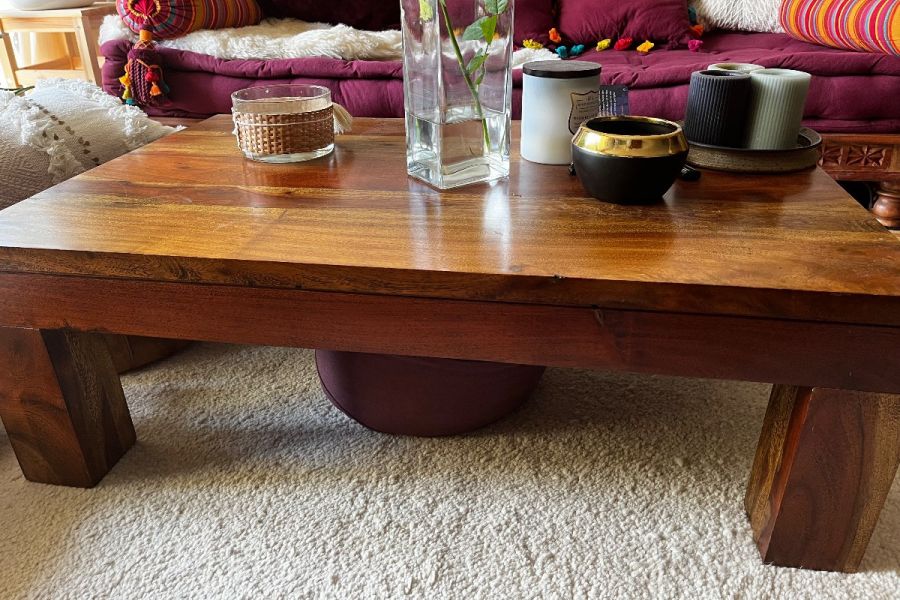 Sofa mit Tisch Vollholz - Bild 2