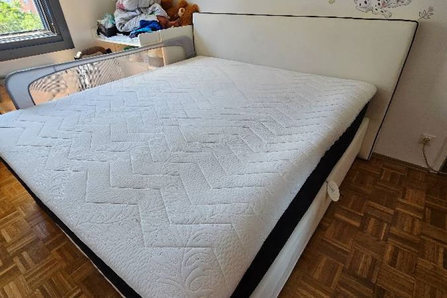 Boxspringbett 180x200 Lederlook inkl. Topper - Bild 3