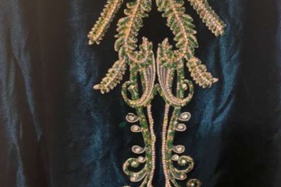 grün goldenes Kleid - Bild 1