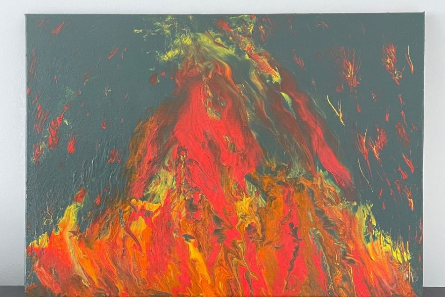 Zeitgenössische Kunst. Gemälde 50x70 cm Acryl a.Leinwand, handsigniert - Bild 2