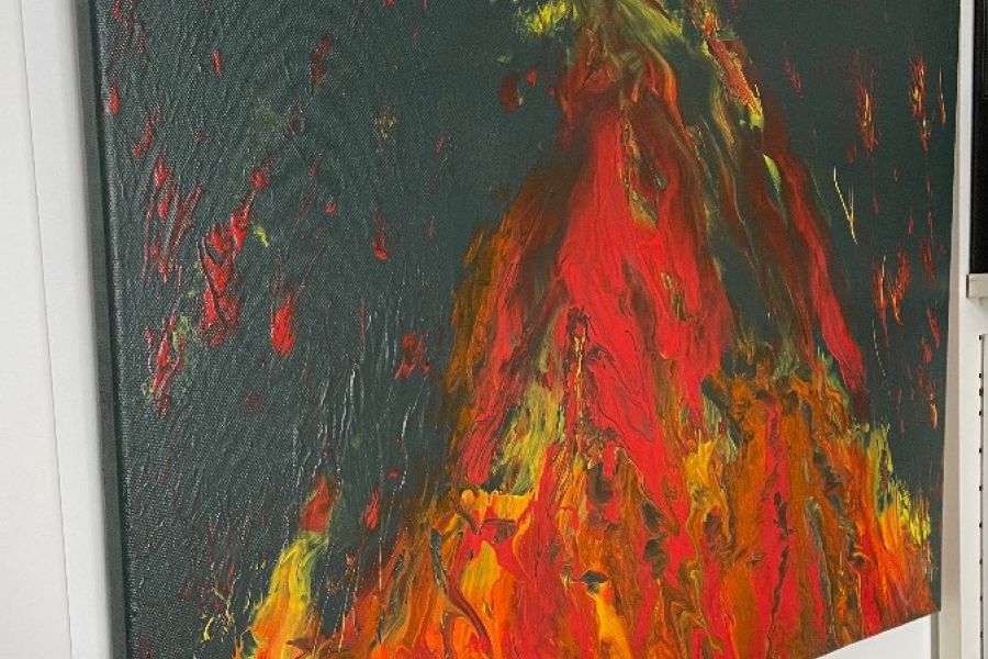 Zeitgenössische Kunst. Gemälde 50x70 cm Acryl a.Leinwand, handsigniert - Bild 3