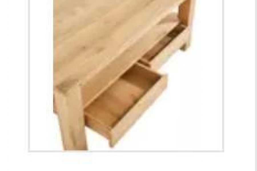 Wohnzimmertisch mit 2 Schubladen (Echtholz massiv) - Bild 2