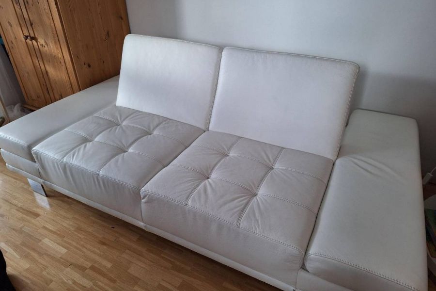 Hochwertiges Designer-Schlafsofa (weißes Leder) - Bild 1