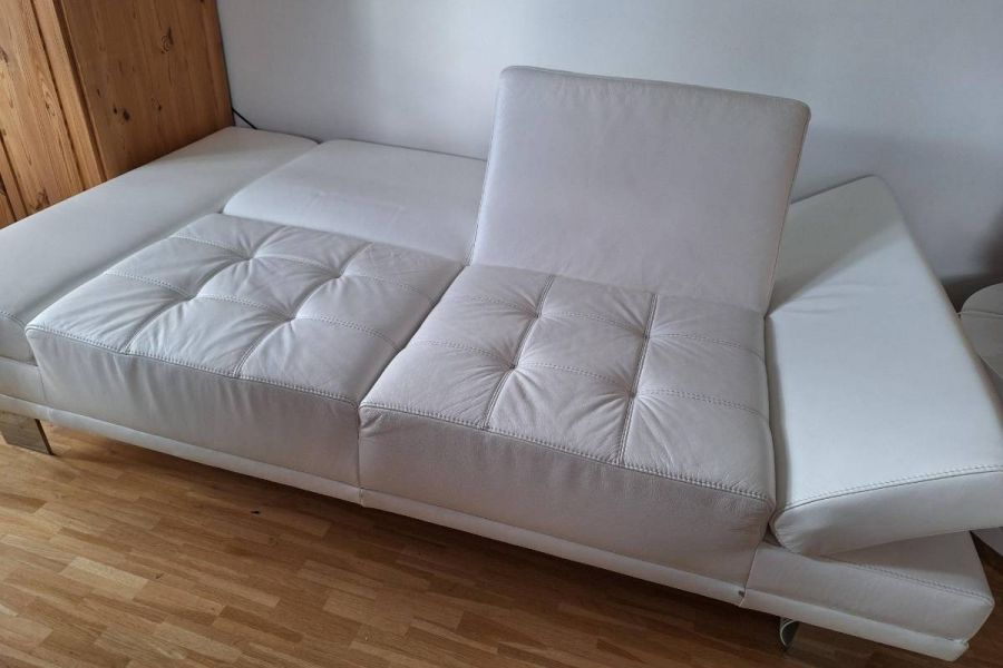 Hochwertiges Designer-Schlafsofa (weißes Leder) - Bild 3