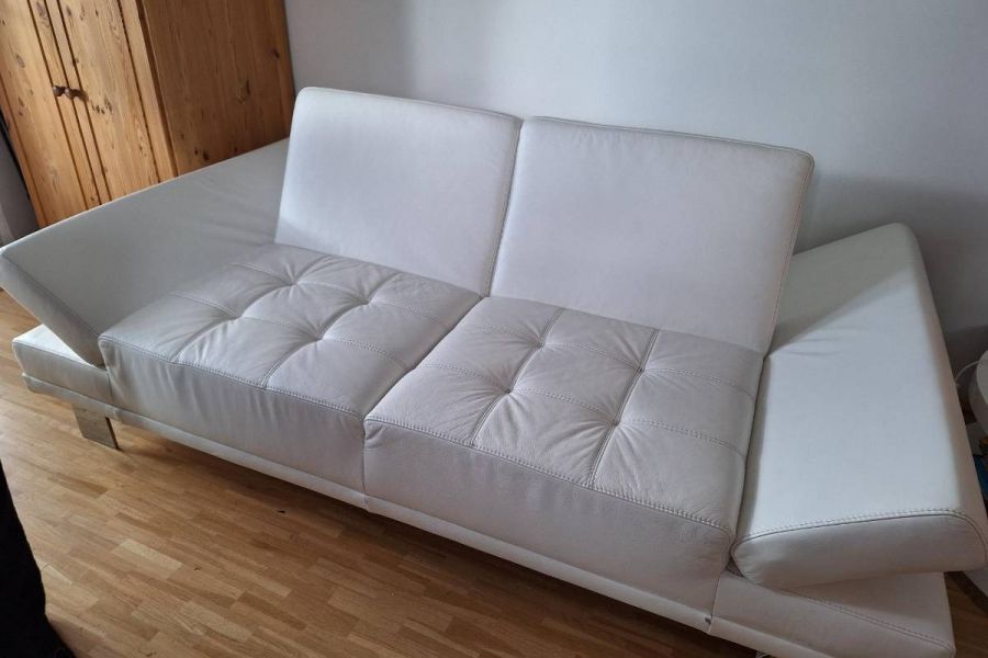 Hochwertiges Designer-Schlafsofa (weißes Leder) - Bild 4