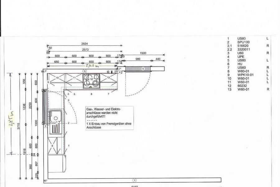 Küche / Einbauküche in L-Form - Bild 2
