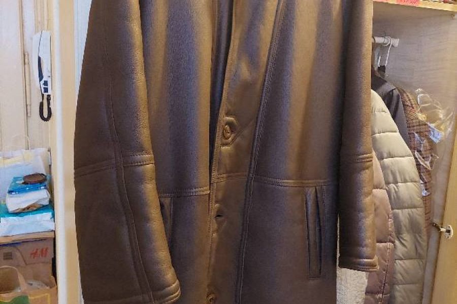 Herrenmantel "Hofstätter" , Gr. 52, Leder, Wintermantel - Bild 2