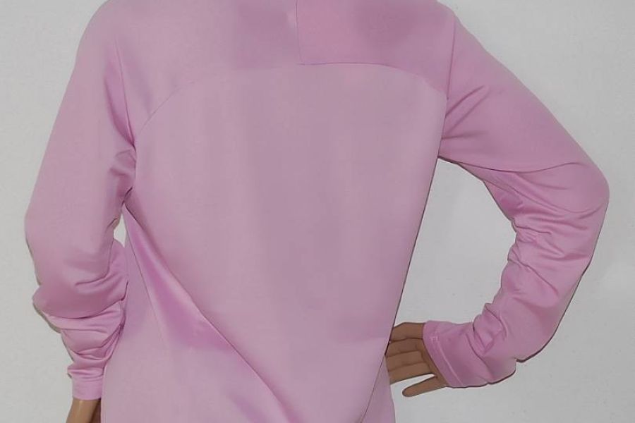 Damen-Langarm-T-Shirt, in Rosa mit Rote & Rot-Weiße Logo ~ Größe M/L - Bild 3