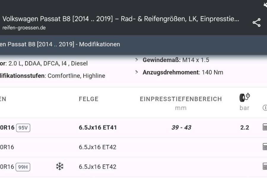 Vw B8 felgen mit kaum gebrauchten Reifen - Bild 5