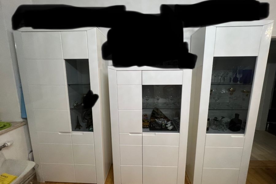Wohnwand in Glänzendem Weiß - Bild 2