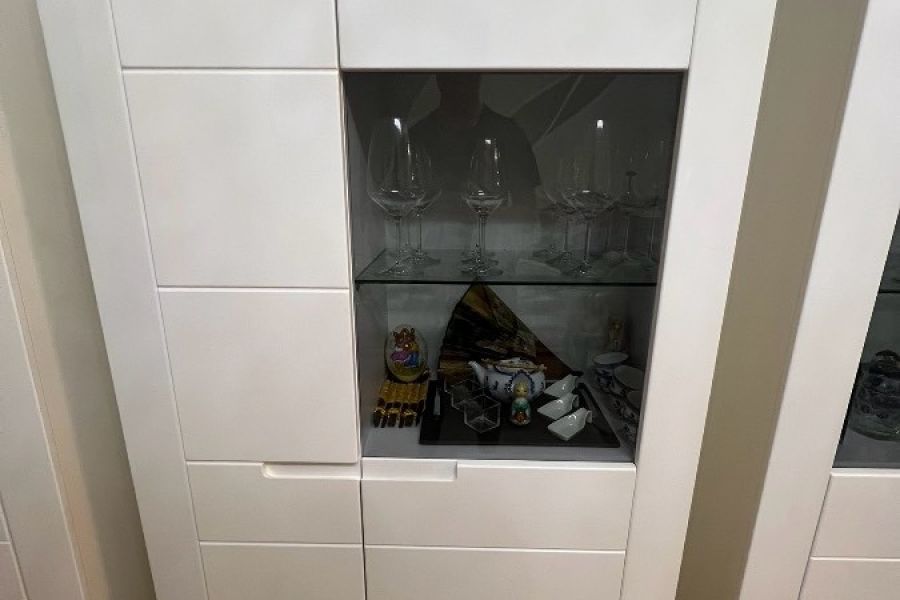 Wohnwand in Glänzendem Weiß - Bild 3