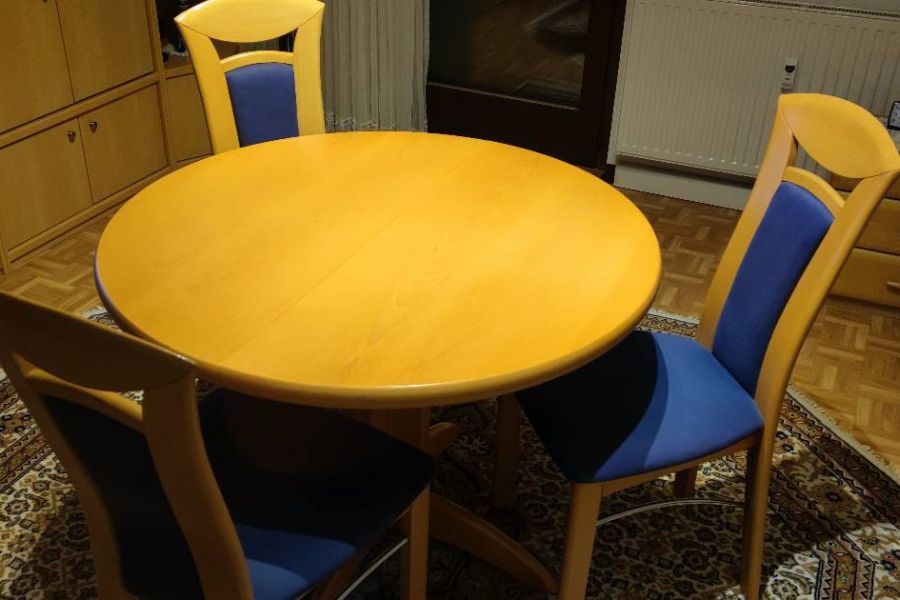EssTisch rund mit 3 Sessel - Bild 1